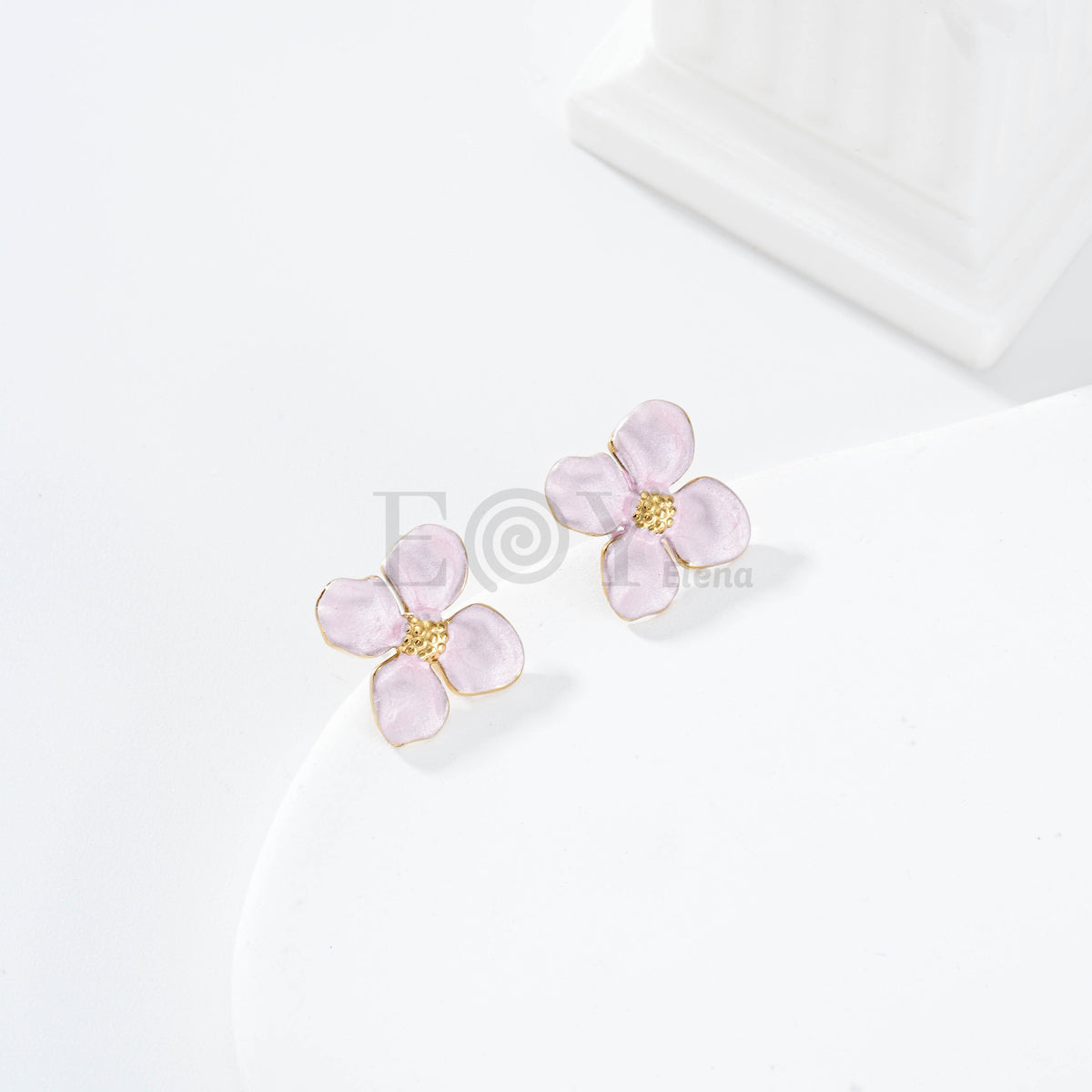 Pendientes flor color