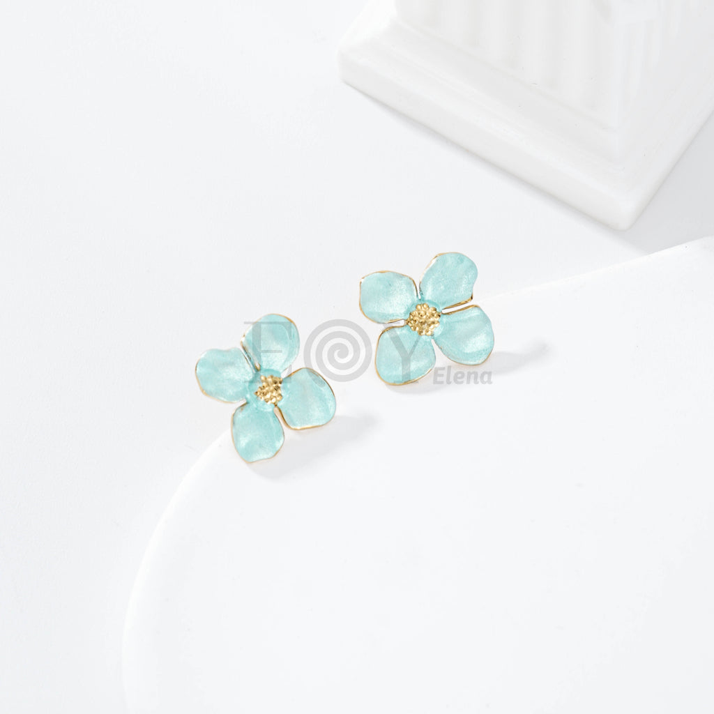 Pendientes flor color