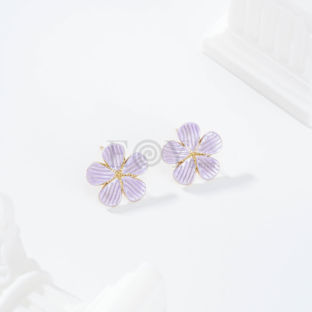 Pendientes flor color