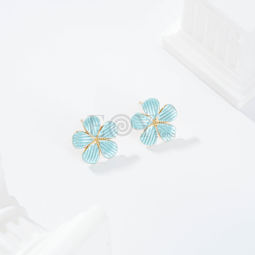 Pendientes flor color