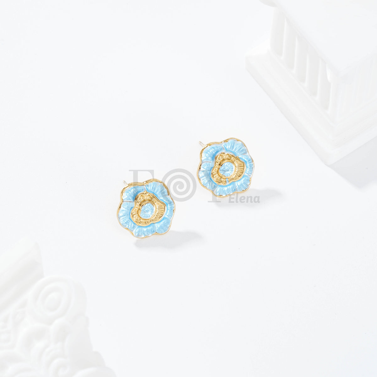 Pendientes flor color
