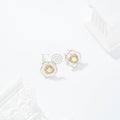 Pendientes flor color