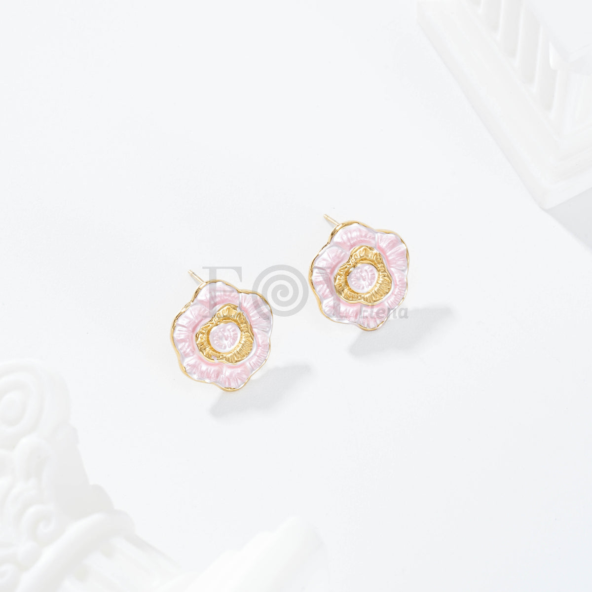 Pendientes flor color