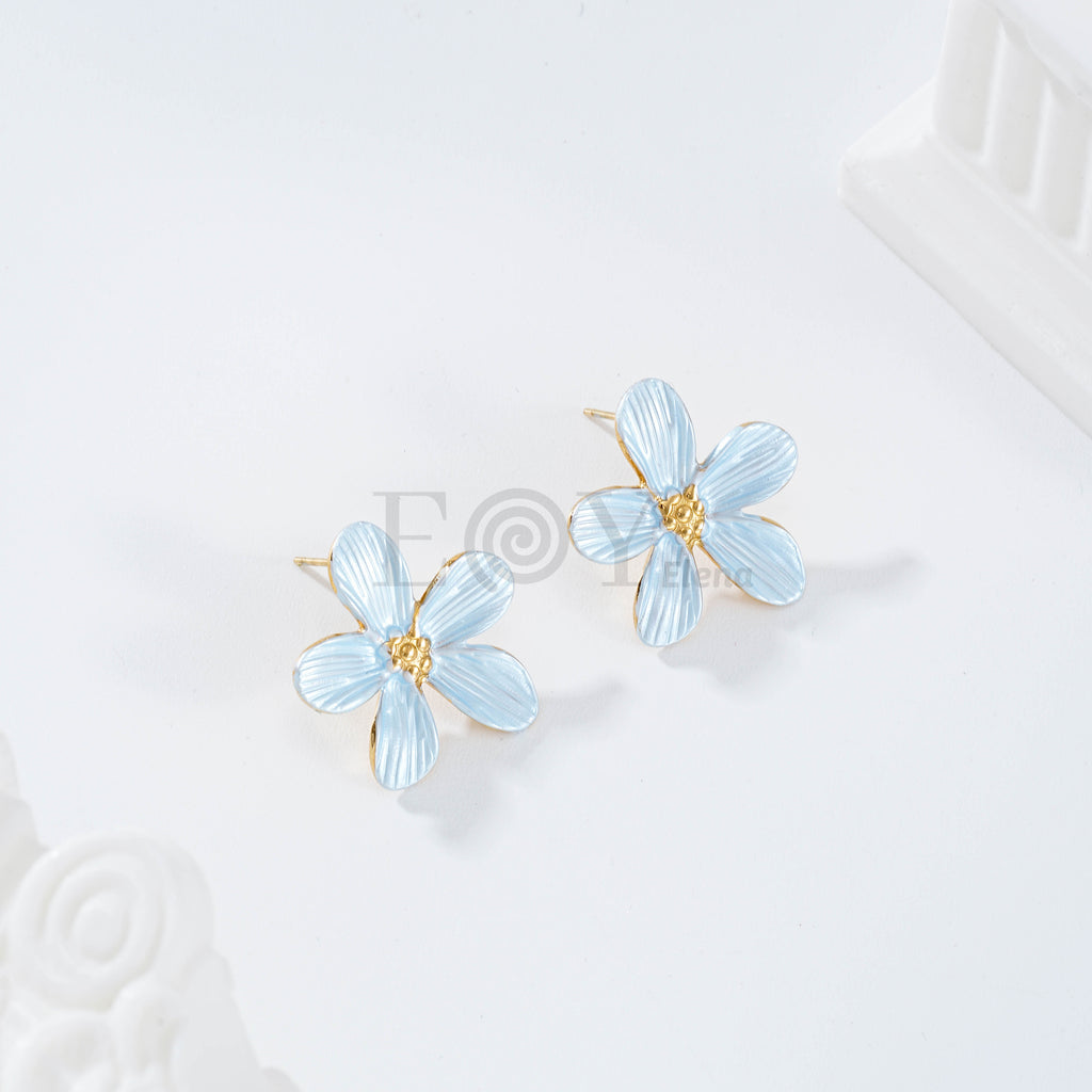 Pendientes flor color