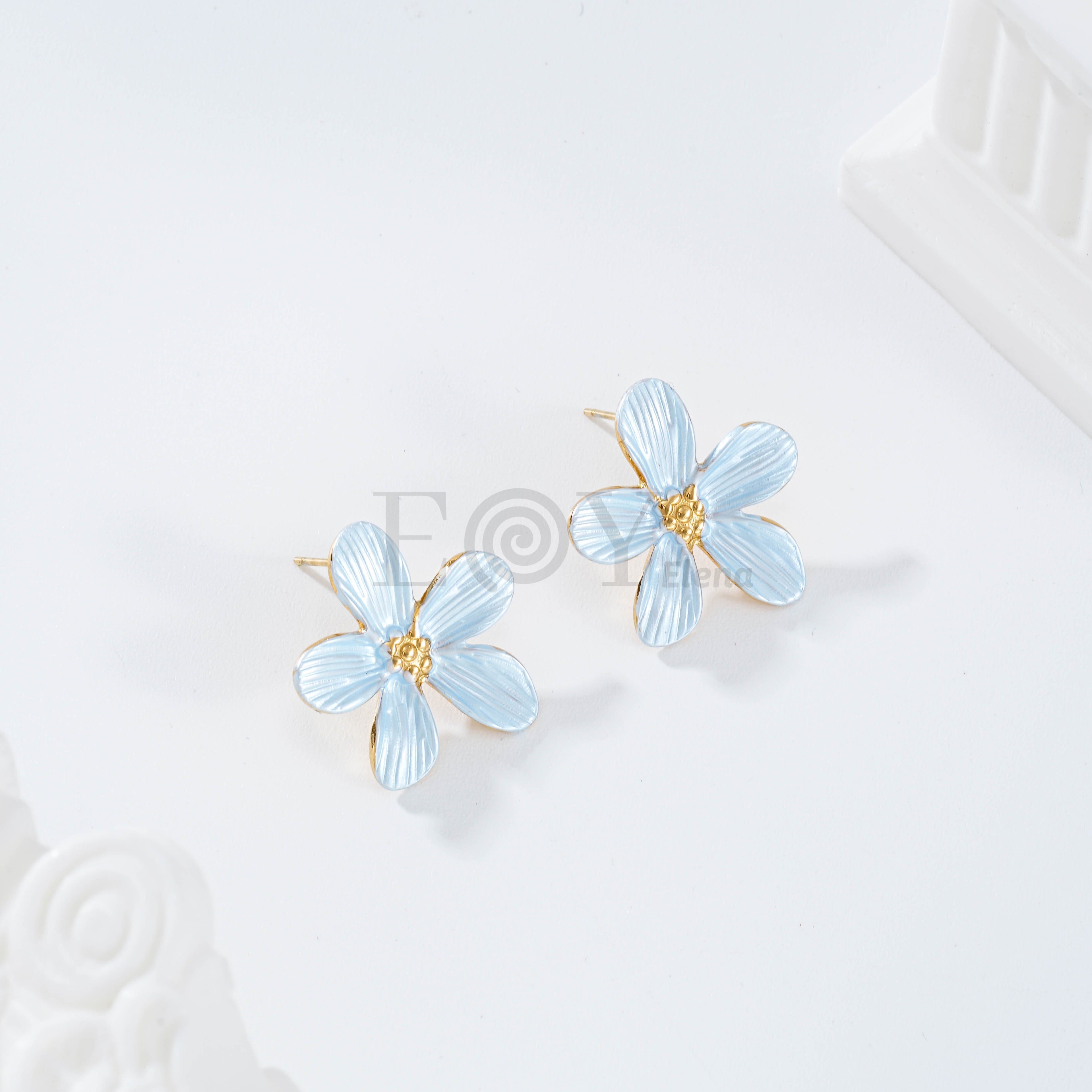 Pendientes flor color