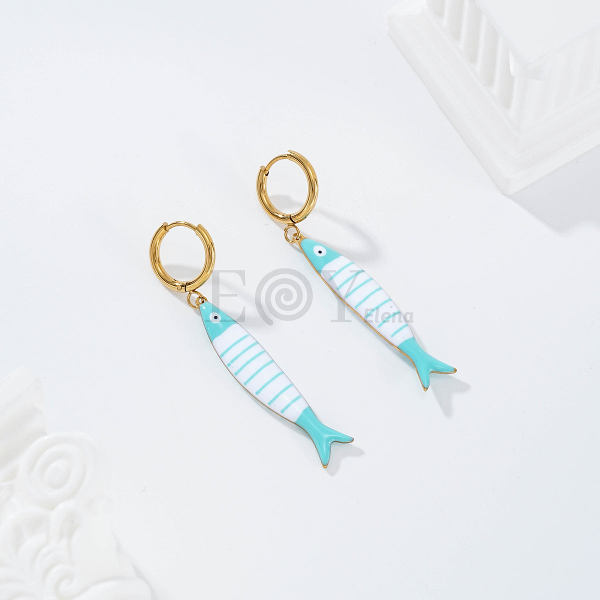 Pendientes aro pez