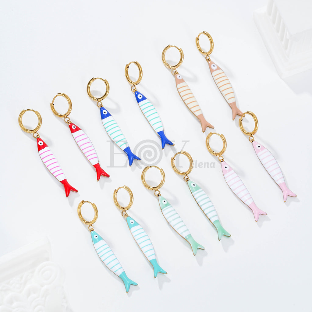 Pendientes aro pez