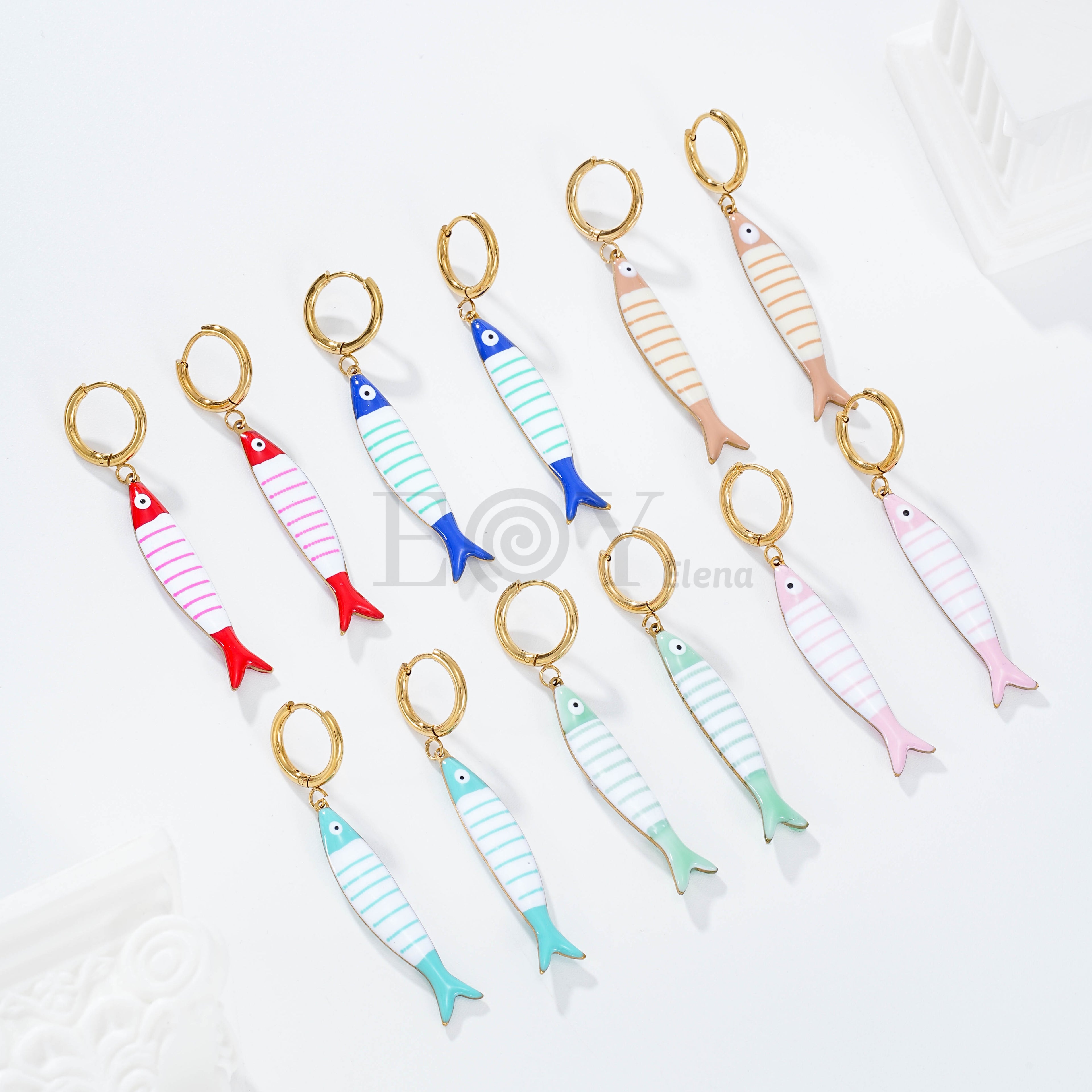 Pendientes aro pez