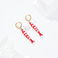 Pendientes de aro pez color