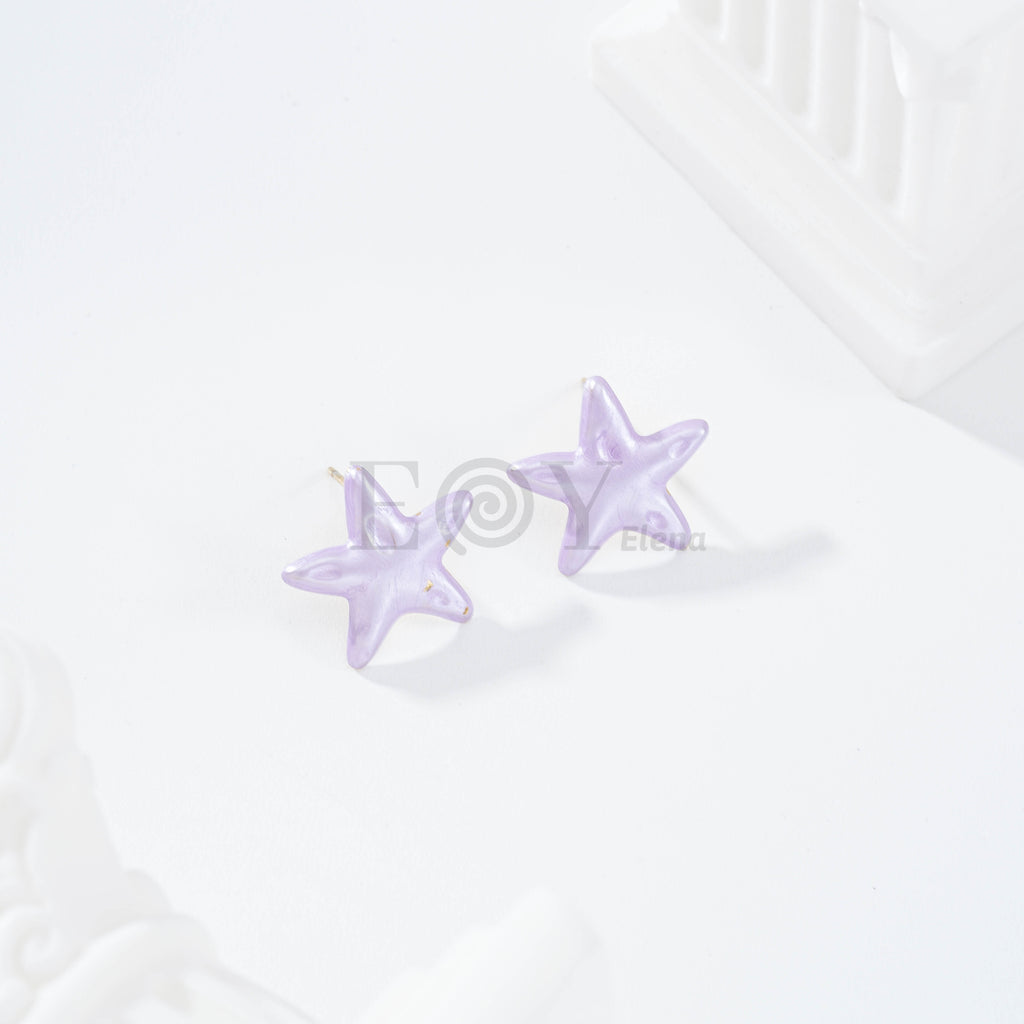 Pendientes estrella color
