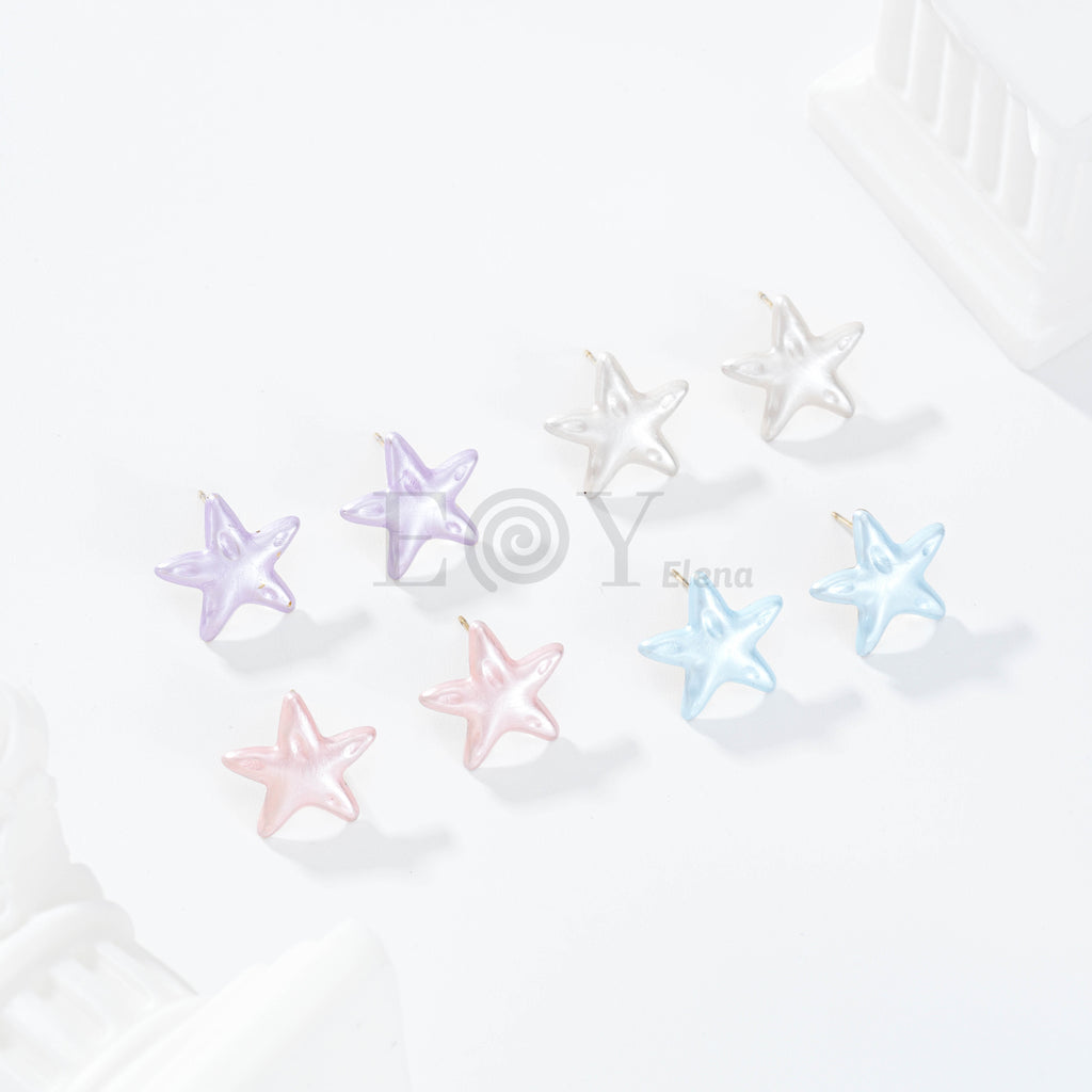 Pendientes estrella color