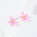Pendientes flor color resina