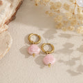 Pendientes de aro con concha color