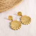 Pendientes doble concha