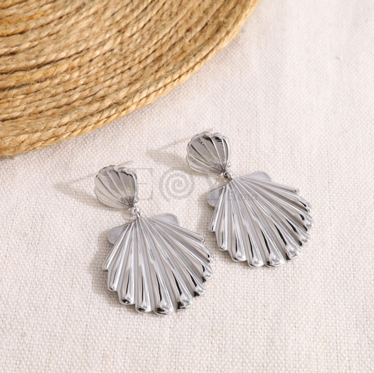 Pendientes doble concha