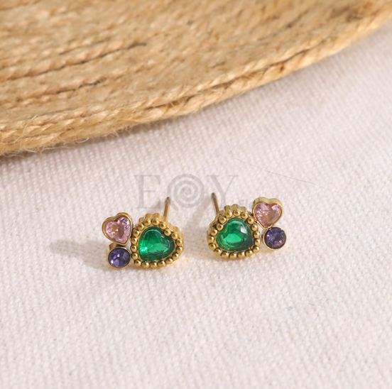 Pendientes tres circonitas