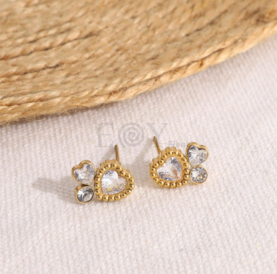 Pendientes tres circonitas