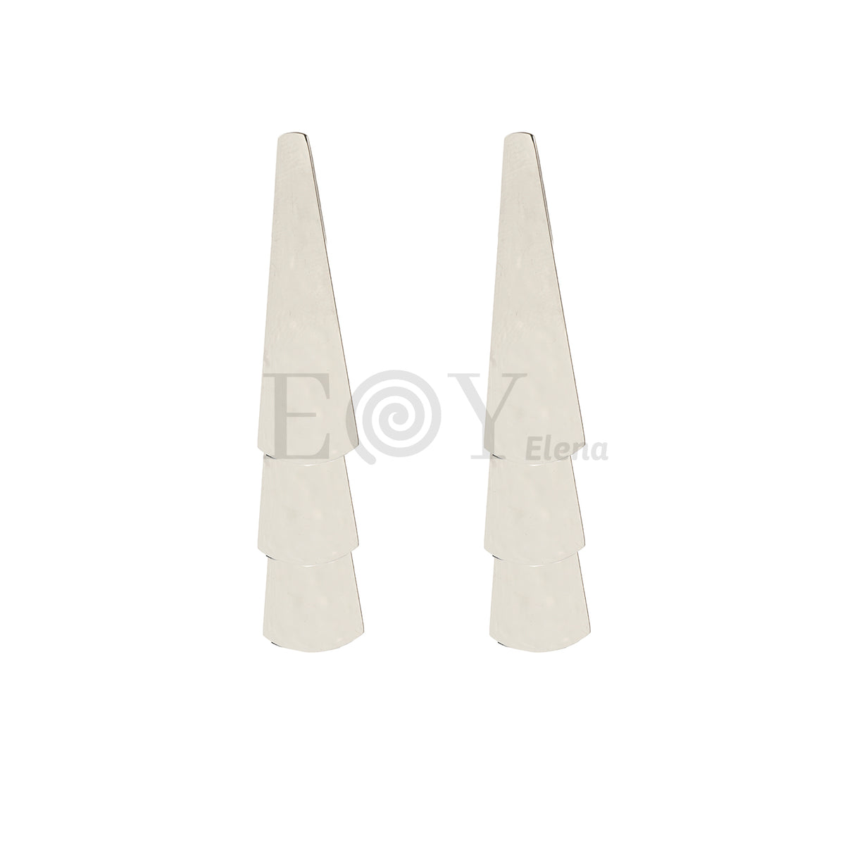 Pendientes triple triángulo acero