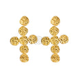 Pendientes cruz chapas acero