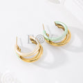 Pendientes aro bicolor