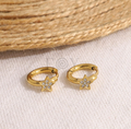 Pendientes aro con estrella con