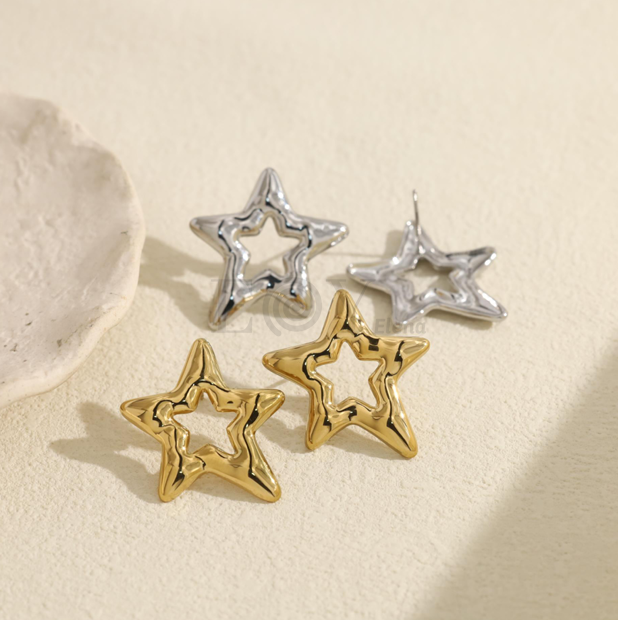 Pendientes estrella gruesa