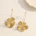 Pendientes aro y flor