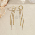 Pendientes largos con aro y cadenas