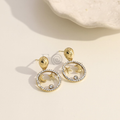 Pendientes circonita con estrella y luna