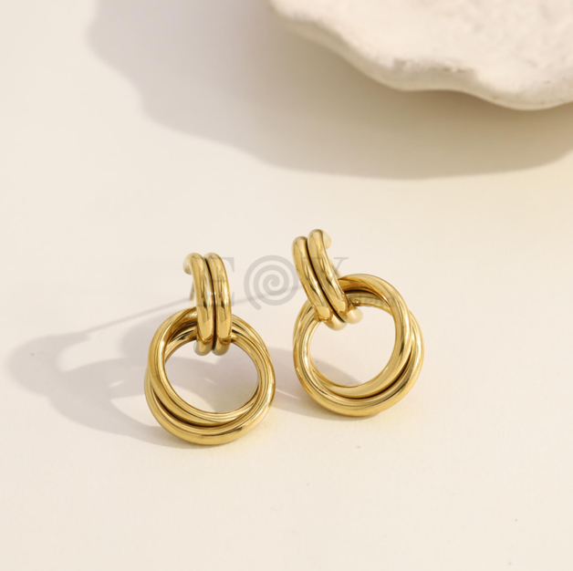 Pendientes de doble aro