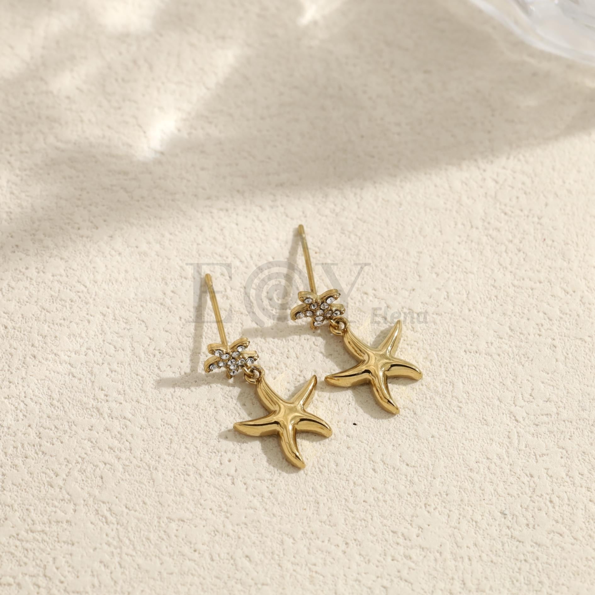 Pendientes colgantes de estrella de mar