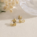 Pendientes gato dorados