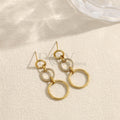Pendientes largos con aros circulares