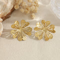 Pendientes grandes de flor calada