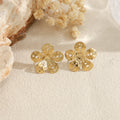 Pendientes de flor calada texturizada