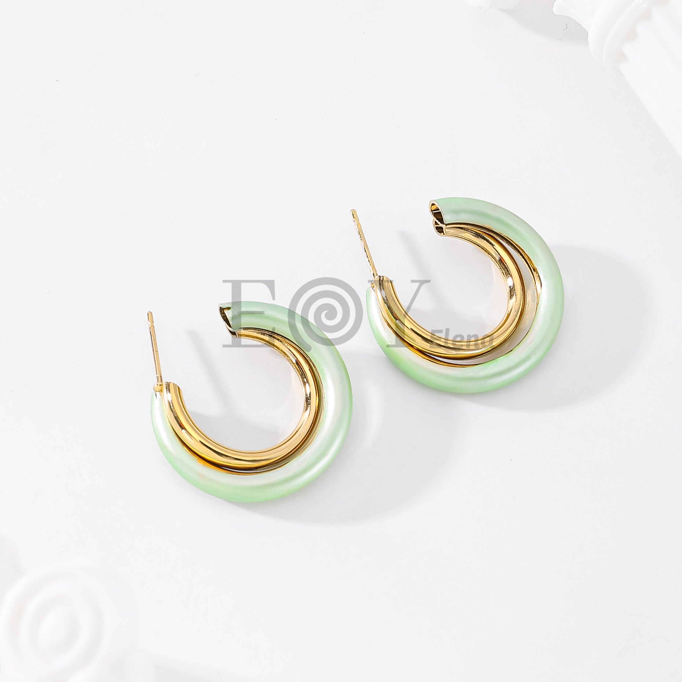 Pendientes de aro color