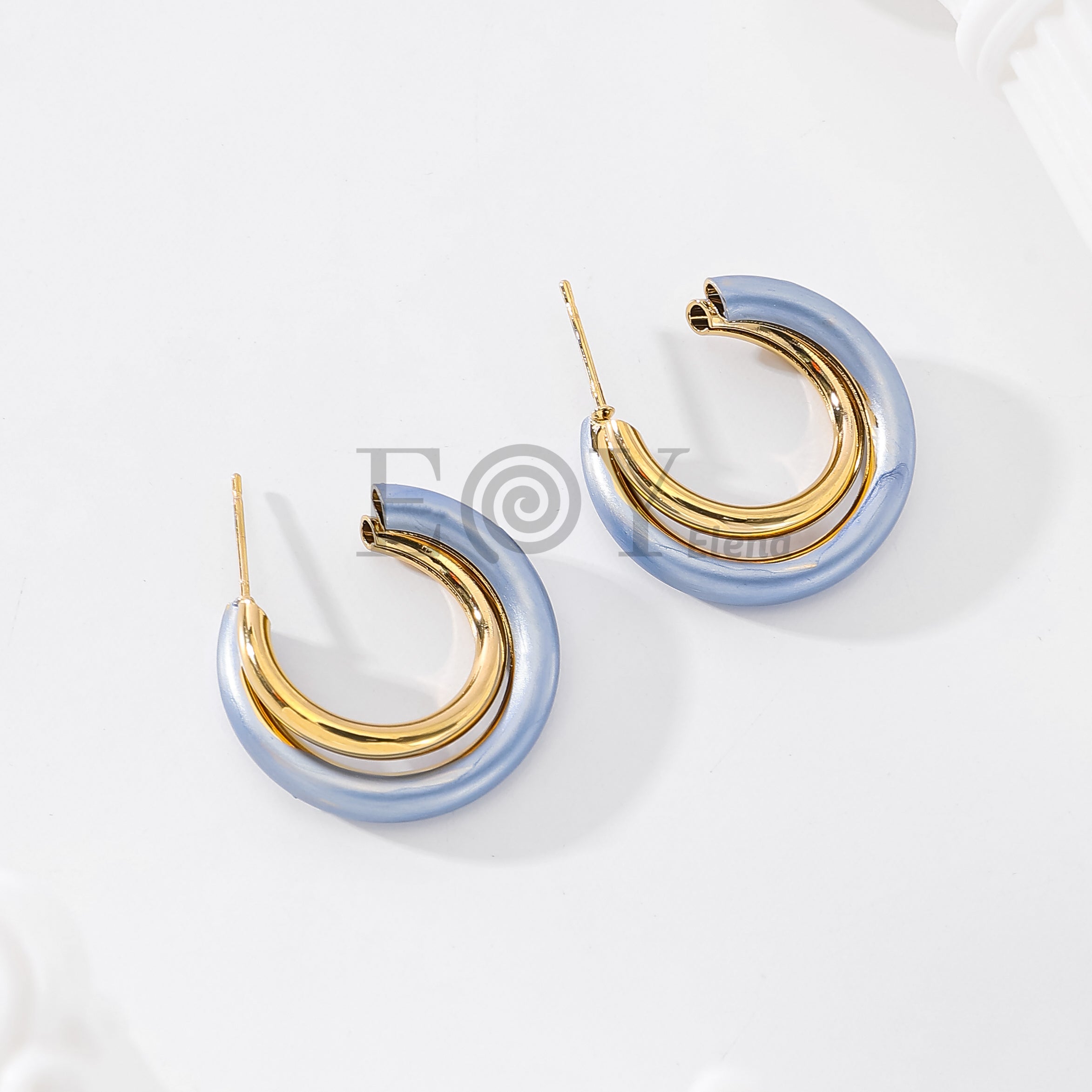 Pendientes de aro color