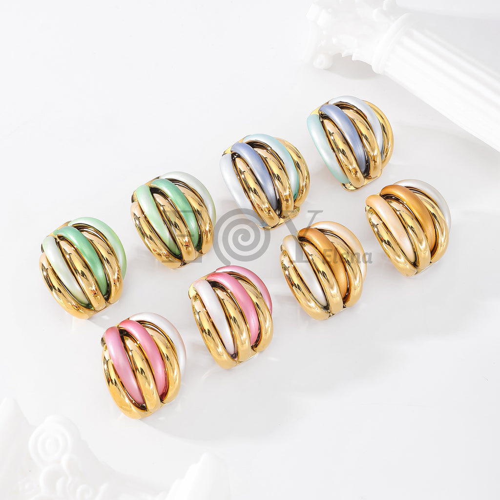 Pendientes de tiras colores