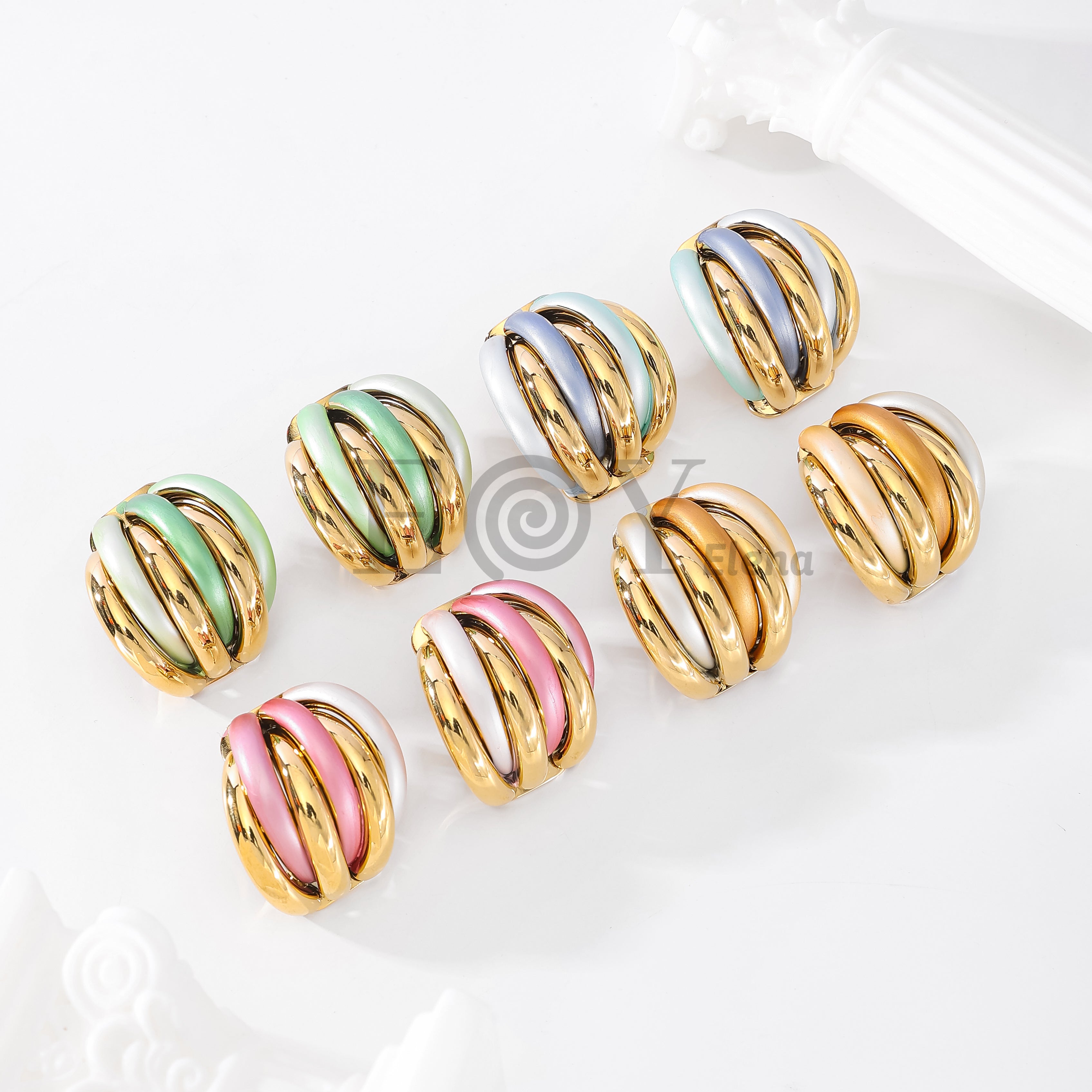Pendientes de tiras colores