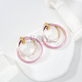 Pendientes Doble Aro Bicolor