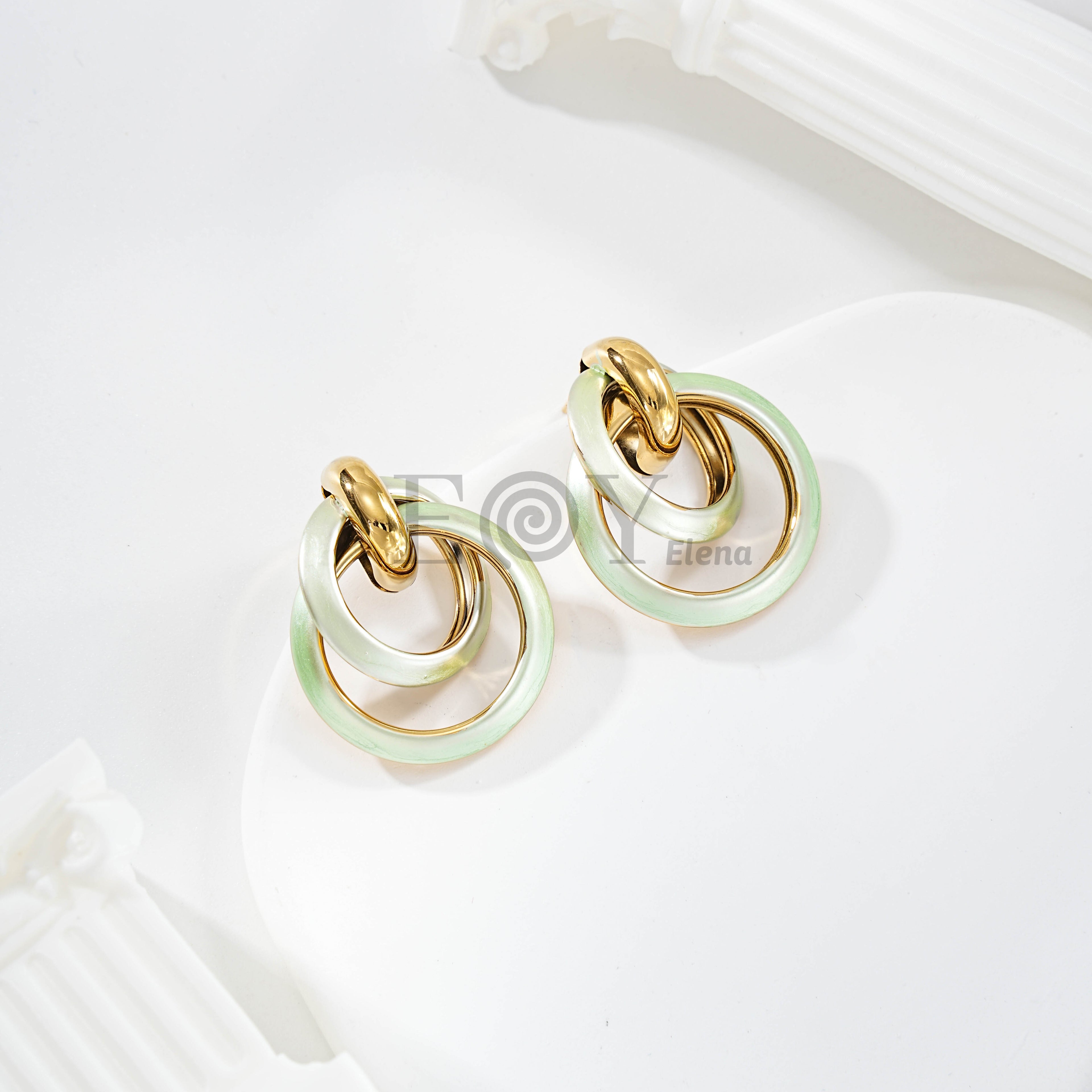 Pendientes Nudo Circular Pastel