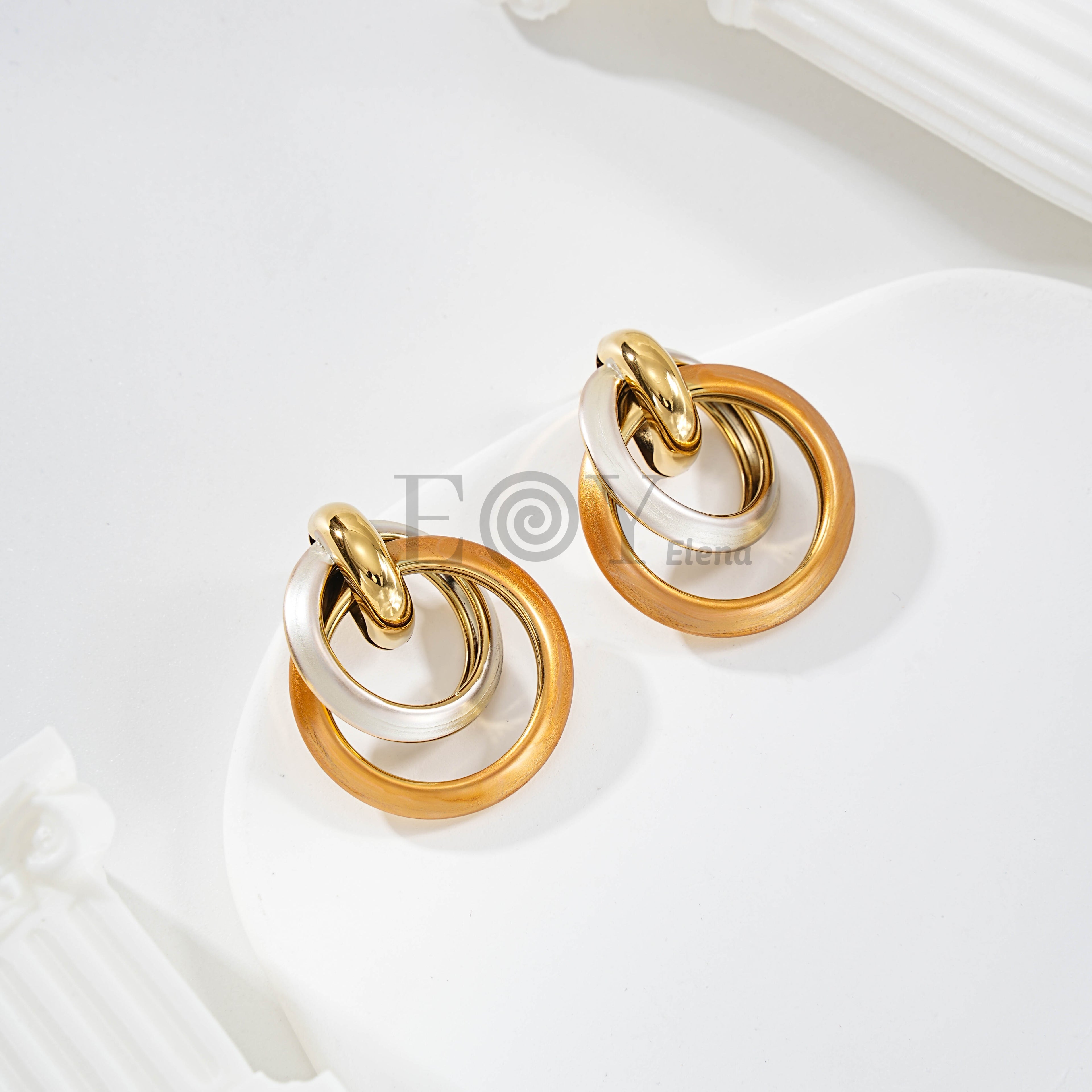 Pendientes Nudo Circular Pastel