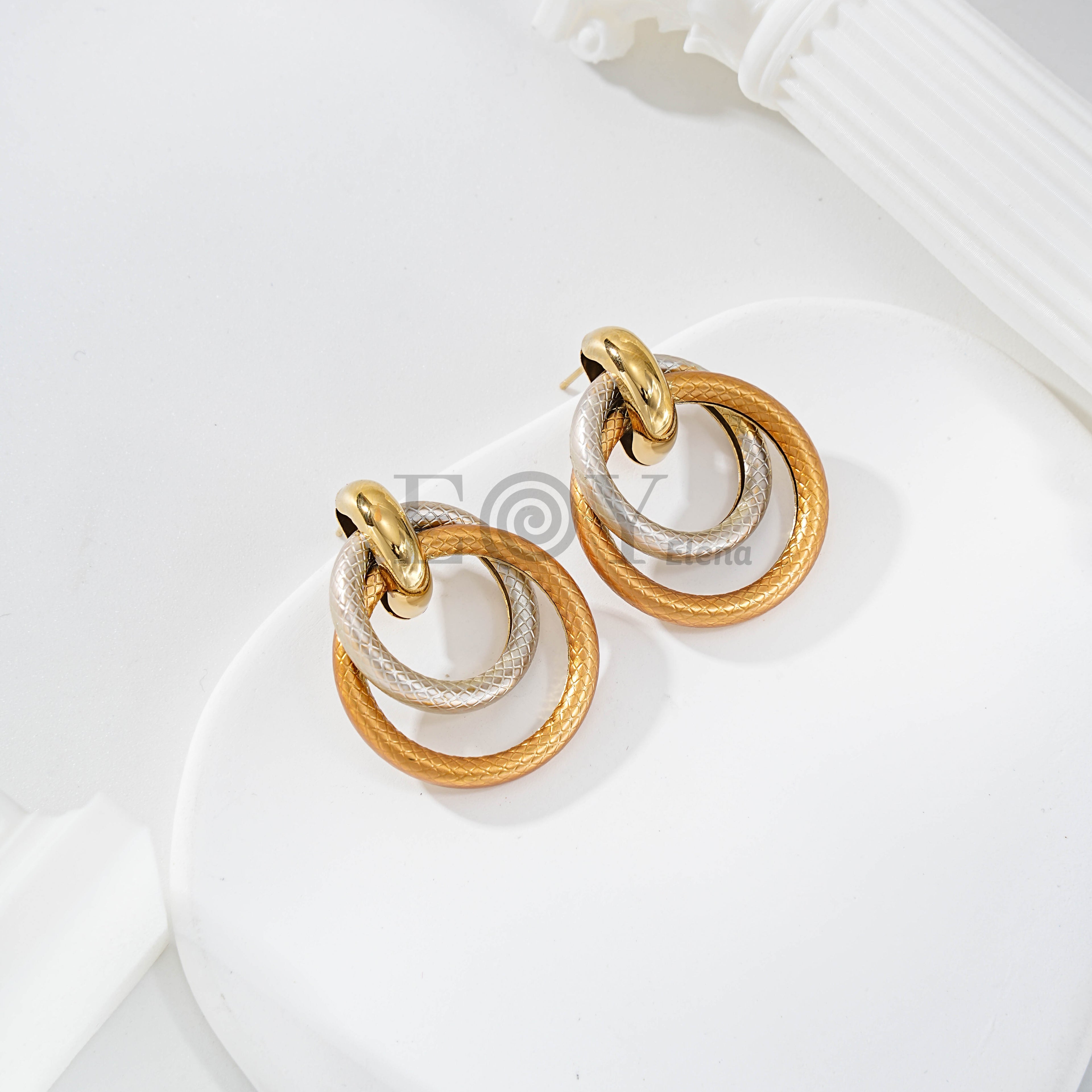 Pendientes Trenzados Entrelazados Pastel