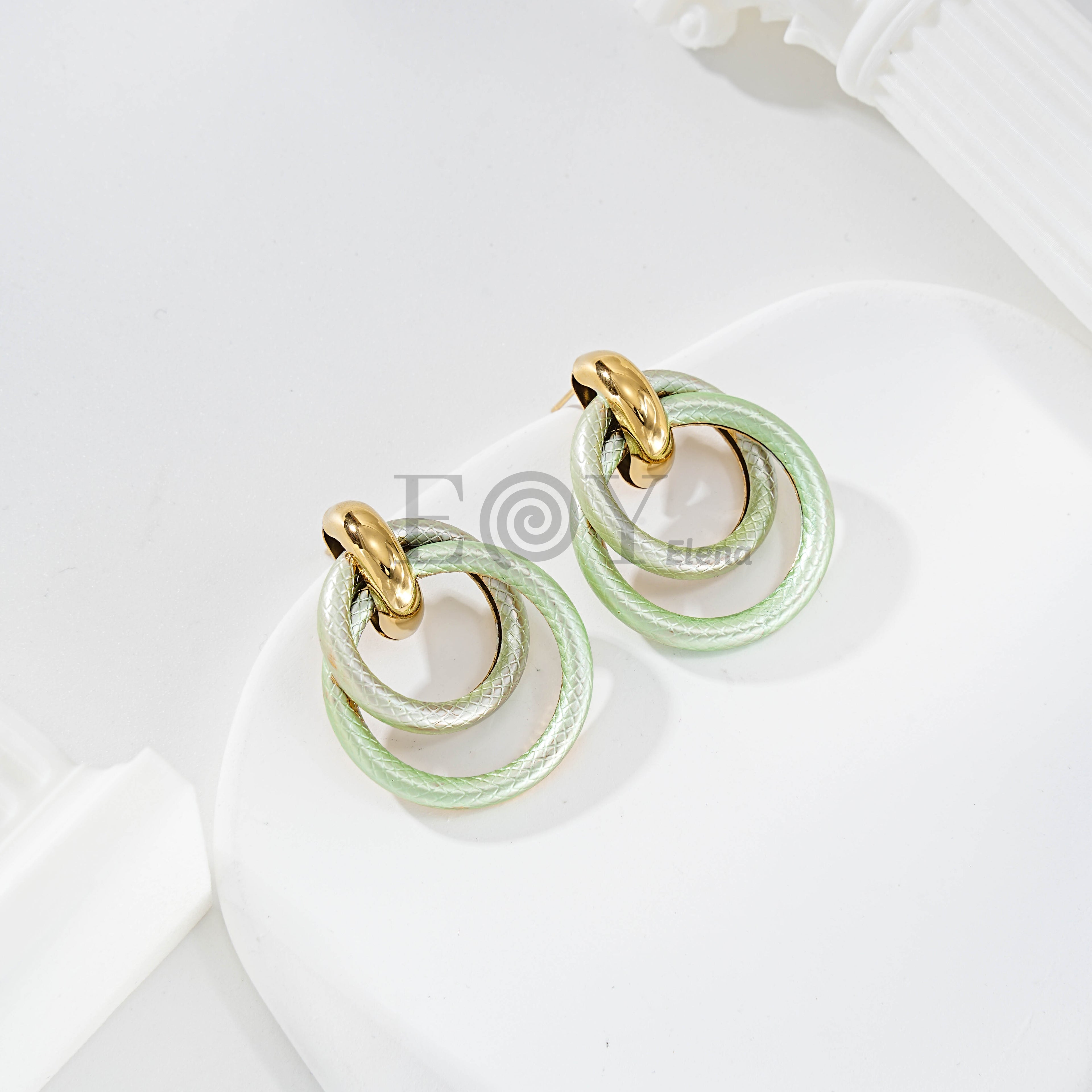 Pendientes Trenzados Entrelazados Pastel