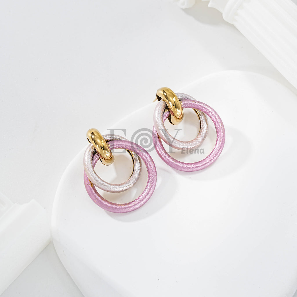 Pendientes Trenzados Entrelazados Pastel