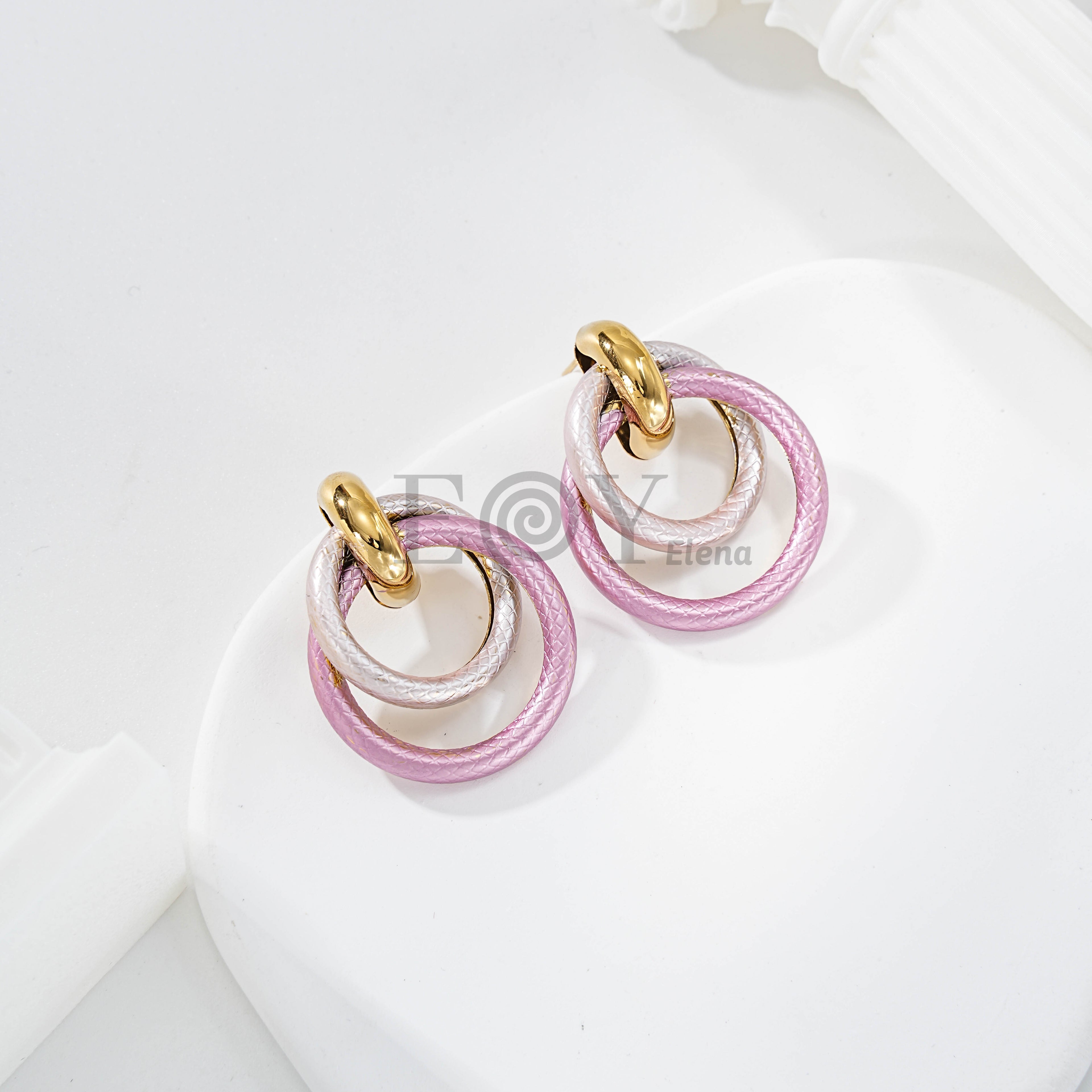 Pendientes Trenzados Entrelazados Pastel