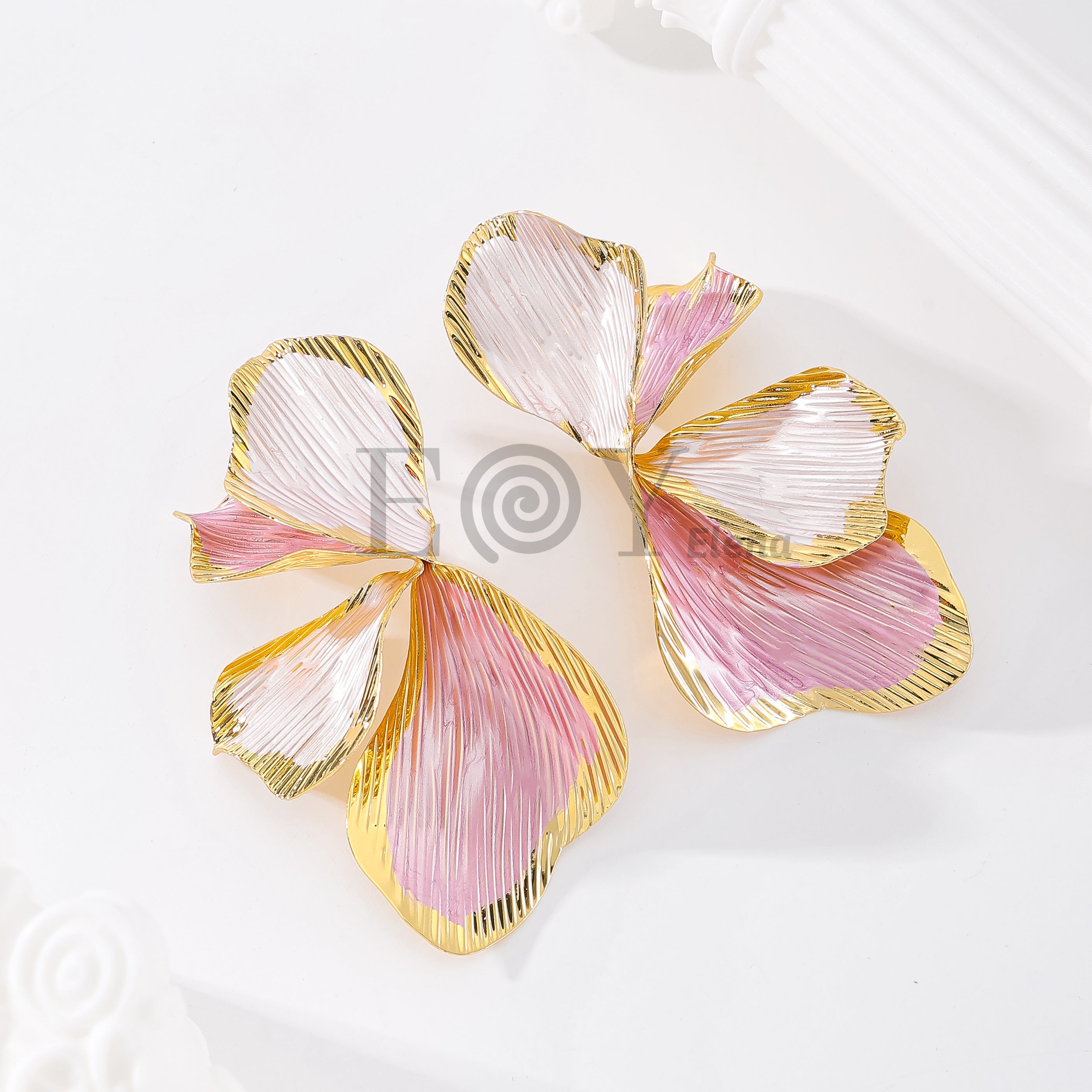 Pendientes flor color