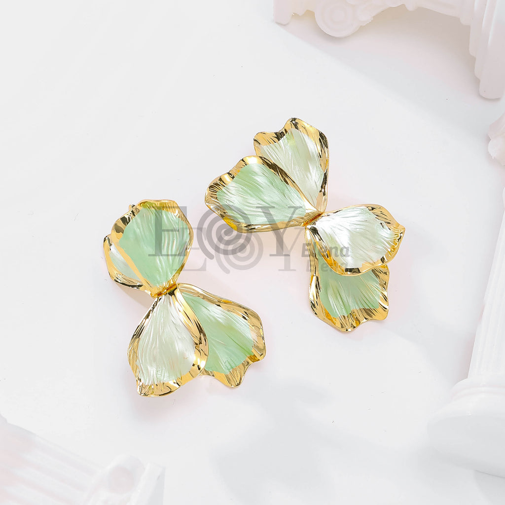 Pendientes flor color