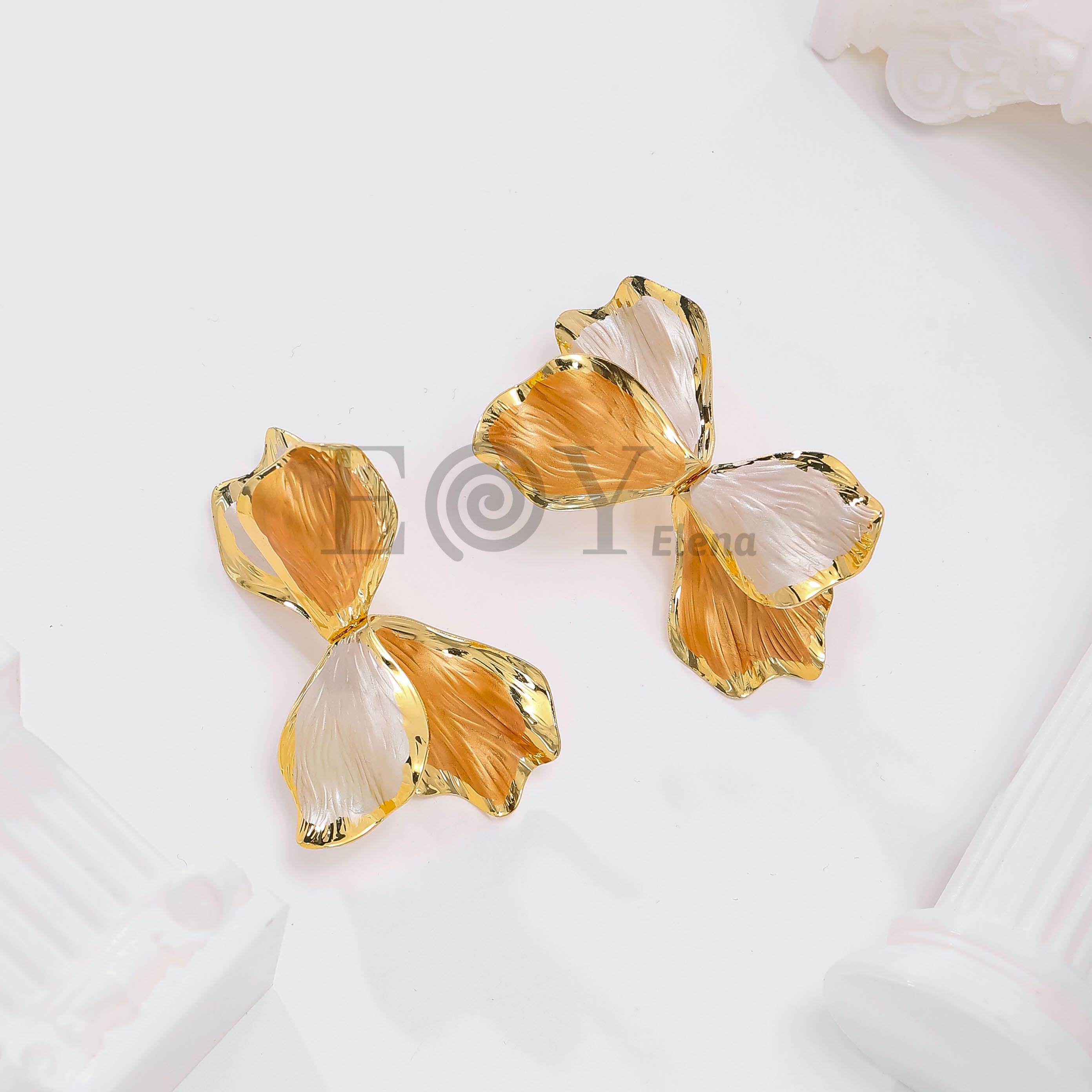 Pendientes flor color