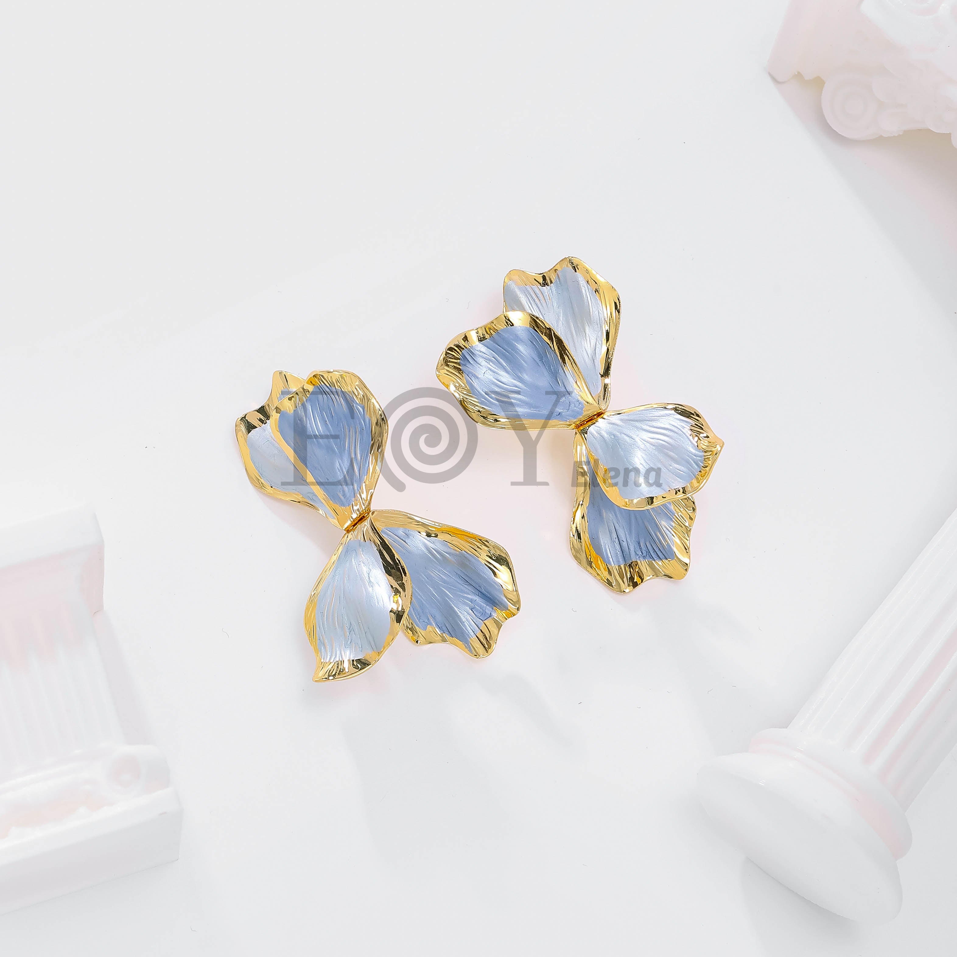 Pendientes flor color